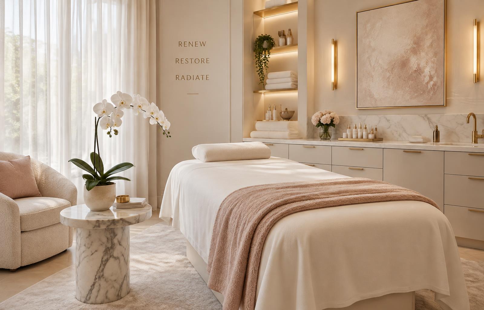 Elegant spa treatment room